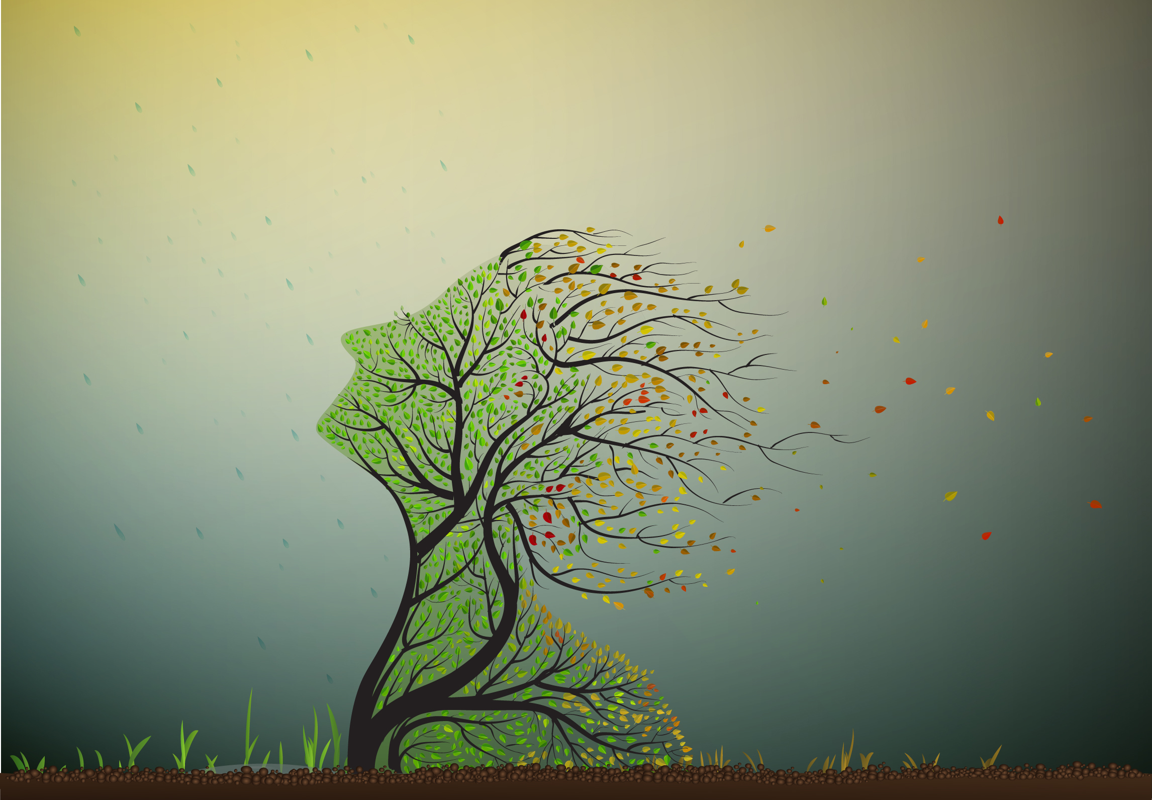 Tree,Stretching,His,Face,To,The,Last,Summer,Sun,But